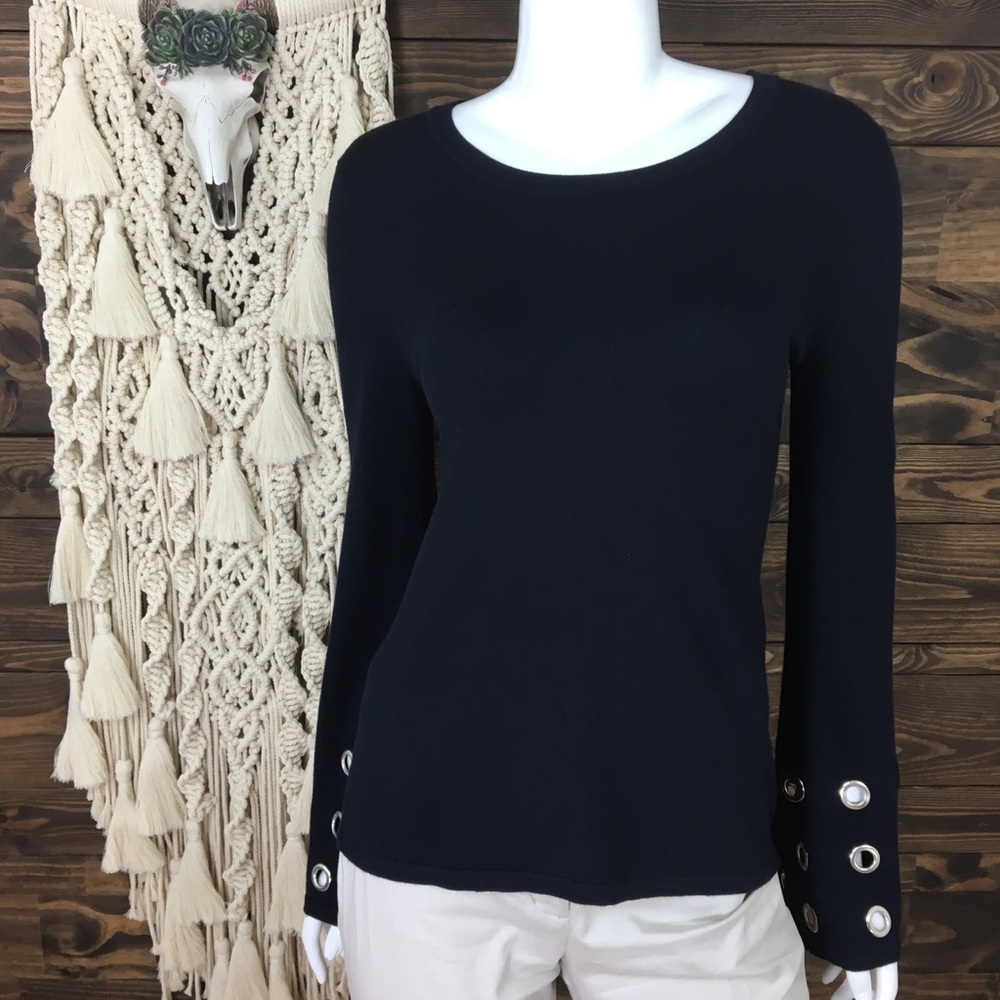 Catherine Maladrino | Grommet Bell Sleeveโ Blouse Sweater